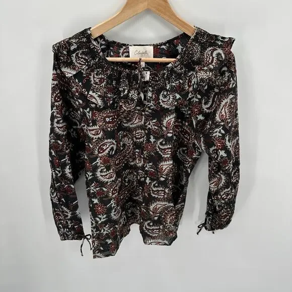 CLEOBELLA NWT Evereve Jillian Organic Cotton Long Sleeve Blouse // XS - Picture 6 of 14